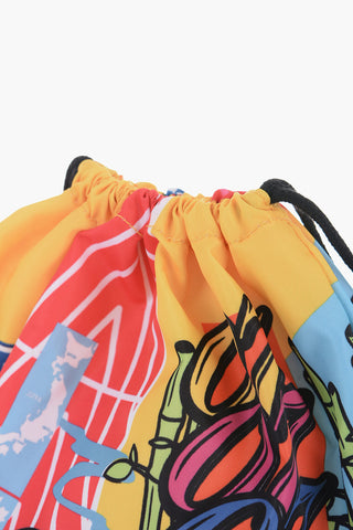 Printed Fabric Drawstring Bag