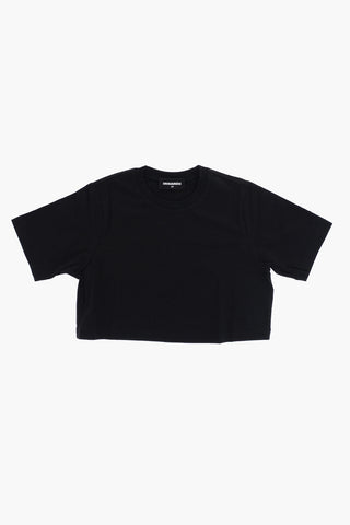 Cropped EASY Crew-Neck T-shirt With Ton-On-Ton Logo
