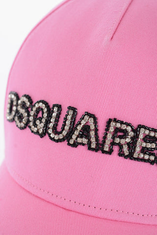 Solid Color Cap with Rhinestone Embellished Logo