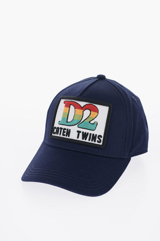 Cappello Da Baseball in Twill Di Cotone con Ricamo Logo Frontale