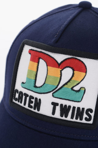 Cappello Da Baseball in Twill Di Cotone con Ricamo Logo Frontale
