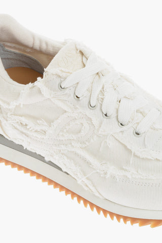 Twill Low-Top Sneakers with Track Sole