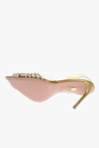 Pvc GATSBY Slingback Pumps with Rhinestone Embellishment and Stiletto Heel 10.5cm