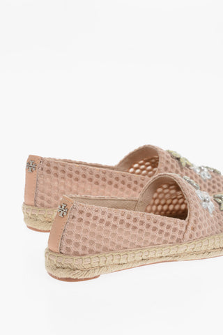Mesh Espadrillas With Jewel Detail
