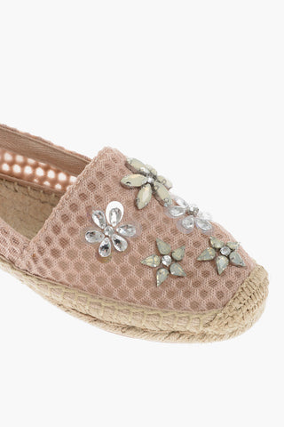 Mesh Espadrillas With Jewel Detail