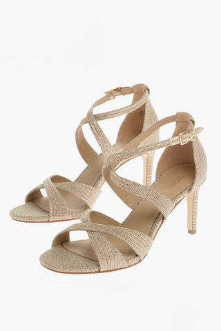 MICHAEL Golden Effect Lurex KINSLEY Ankle Strap 7,5cm