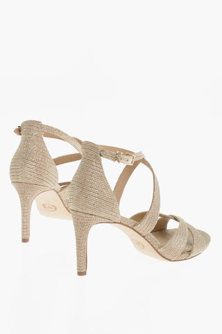 MICHAEL Golden Effect Lurex KINSLEY Ankle Strap 7,5cm