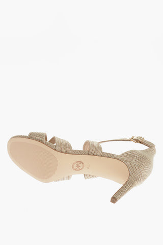 MICHAEL Golden Effect Lurex KINSLEY Ankle Strap 7,5cm
