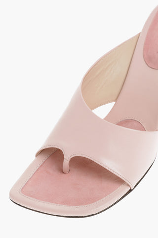 Leather JULIO Thong Sandals with Spool Heel 7.5cm