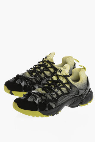 Shaded Effect Mesh and Suede SYMBIONT Low-Top Sneakers