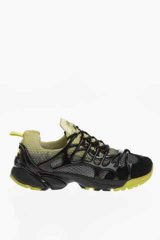 Shaded Effect Mesh and Suede SYMBIONT Low-Top Sneakers