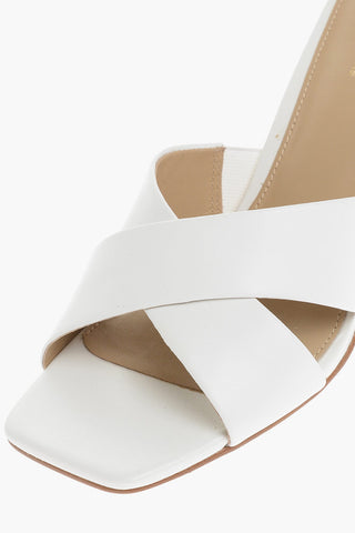 MICHAEL Sabot CLARA In Pelle con Punta Quadrata 8cm