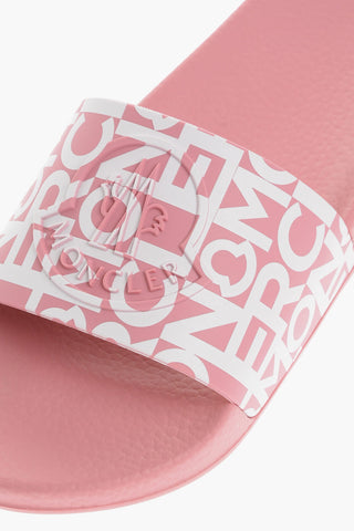 Rubber JEANNE Slides With Logo Print