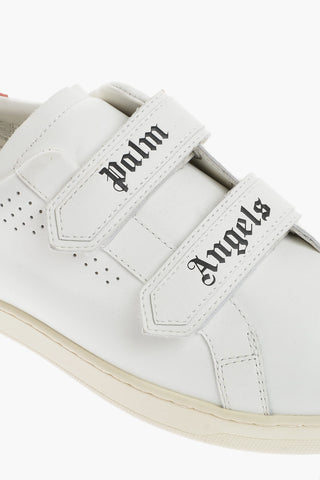 Sneakers Low-Top In pelle Con Chiusura Stretch