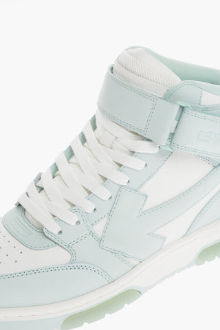Leather Mid-Top Sneakers OUT OF OFFICE