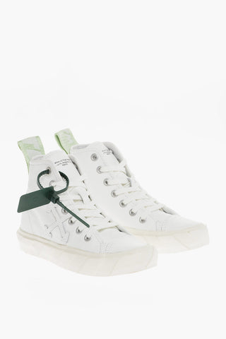 Hammered Leather VULCANIZED High-Top Sneakers