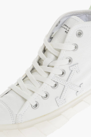 Hammered Leather VULCANIZED High-Top Sneakers