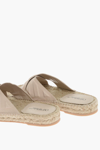 Crisscorss leather Espadrillas Slides