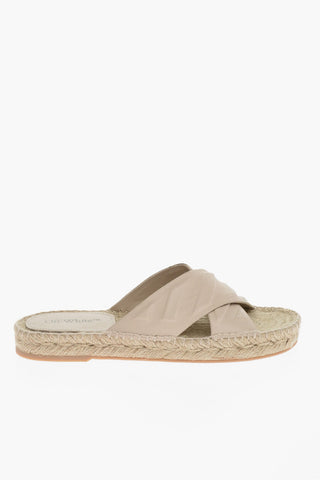 Crisscorss leather Espadrillas Slides