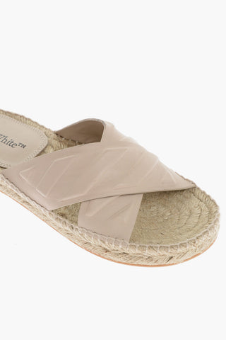 Crisscorss leather Espadrillas Slides
