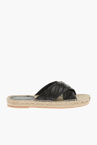 Crisscorss leather Espadrillas Slides
