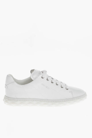 Solid Color Leather DIAMOND LIGHT Low Top Sneakers