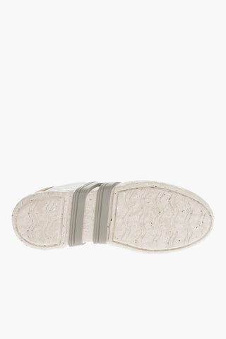 Leather and Suede 3R Low-Top Sneakers with Rubber Logo