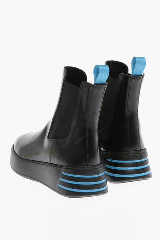 Patent Leather Chelsea Booties with Sole 4,5cm