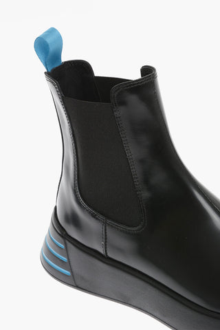Patent Leather Chelsea Booties with Sole 4,5cm