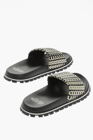 Slides in Pelle con Logo All-Over