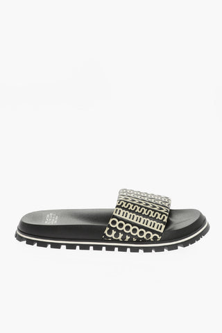 Slides in Pelle con Logo All-Over