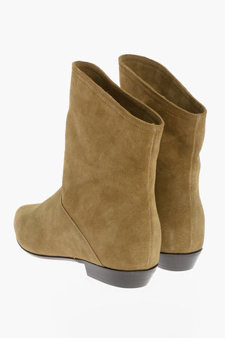 Suede Point Toe Ankle Boots