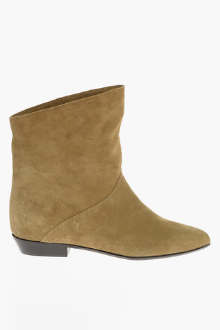 Suede Point Toe Ankle Boots