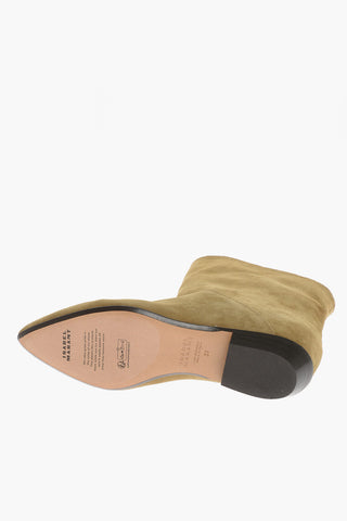 Suede Point Toe Ankle Boots