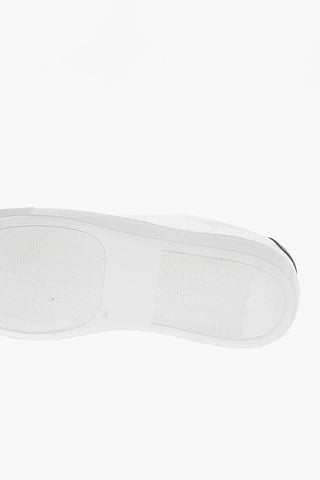 WOMAN Leather Low-Top Sneakers with Contrast detail