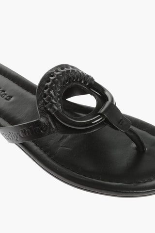 SEE BY Sandali infradito in Pelle Intrecciata
