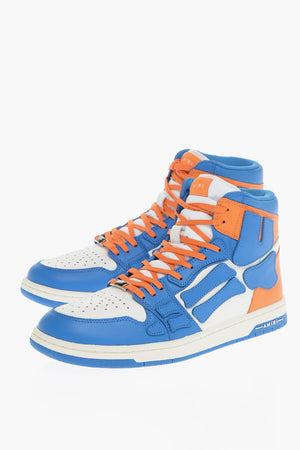  High-top SKEL TOP Leather Sneakers with Patches