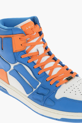  High-top SKEL TOP Leather Sneakers with Patches 