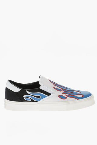 Slip On In Tessuto FLAME Con Dettaglio In Pelle