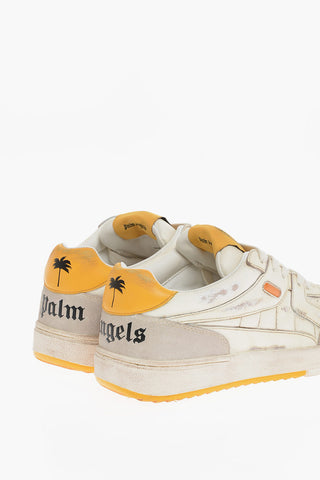 Leather UNIVERSITY Low-Top Sneakers Vintage Effect