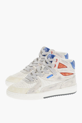 High-Top-Sneaker UNIVERSITY aus Leder im Vintage-Look