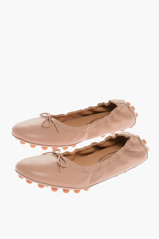 Ballerine 76K In Pelle con Gommini sulla Suola