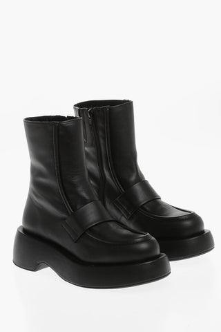 Leather MIKA Ankle Boots with Zip Closure