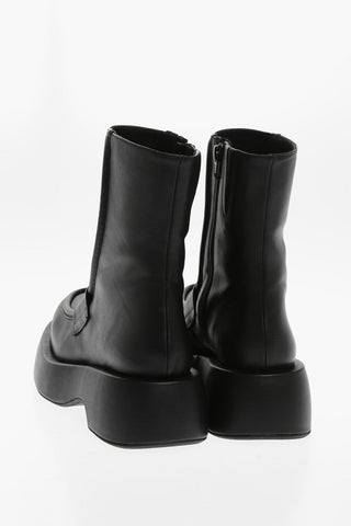 Leather MIKA Ankle Boots with Zip Closure
