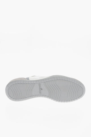 Two-Tone Lurex and Suede OLYMPIA Low-Top Sneakers