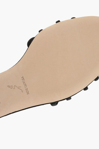 Suede Sandals Embellished with Rhinestones