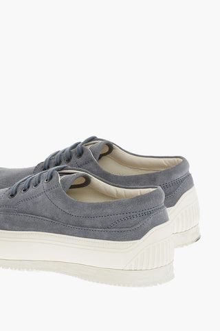 Suede Low-Top Sneakers with Contrasting Sole