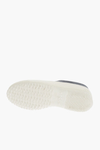 Suede Low-Top Sneakers with Contrasting Sole