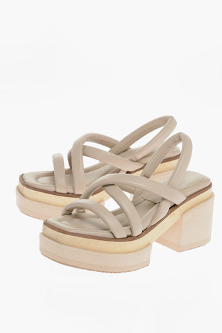 Faux Leather MARINE Slingback Sandals Heel 8cm