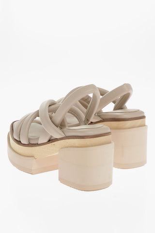 Faux Leather MARINE Slingback Sandals Heel 8cm